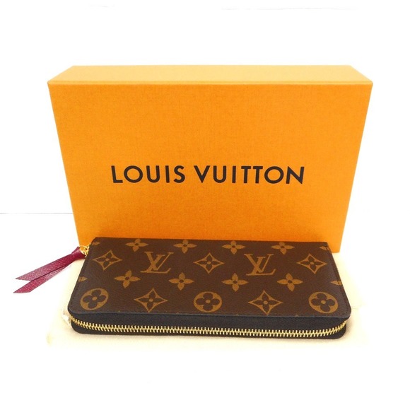 Louis Vuitton Long Wallet Monogram Portefeuille Clemence Fuchsia - Picture 11 of 11